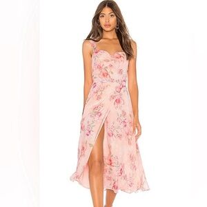 YUMI KIM NWT lovers dream floral midi dress -pink -medium